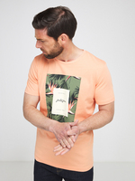 JACK AND JONES Tee-shirt Motif Plac Avec Logo Orange