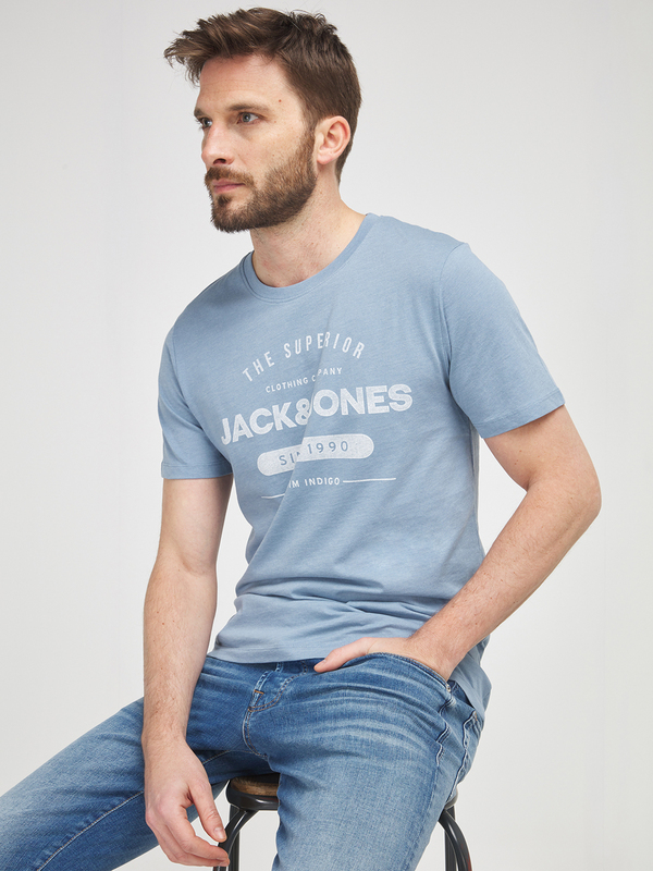 JACK AND JONES Tee-shirt Logo Bleu ciel Photo principale