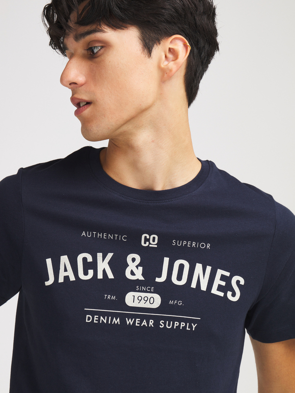 JACK AND JONES Tee-shirt Logo Bleu marine Photo principale