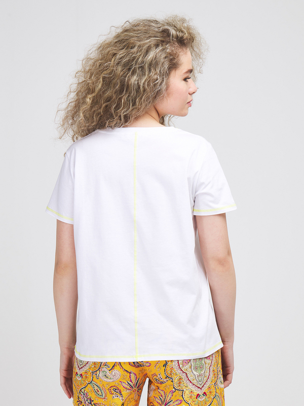 DESIGUAL Tee-shirt Imprim Motif Plac Blanc Photo principale