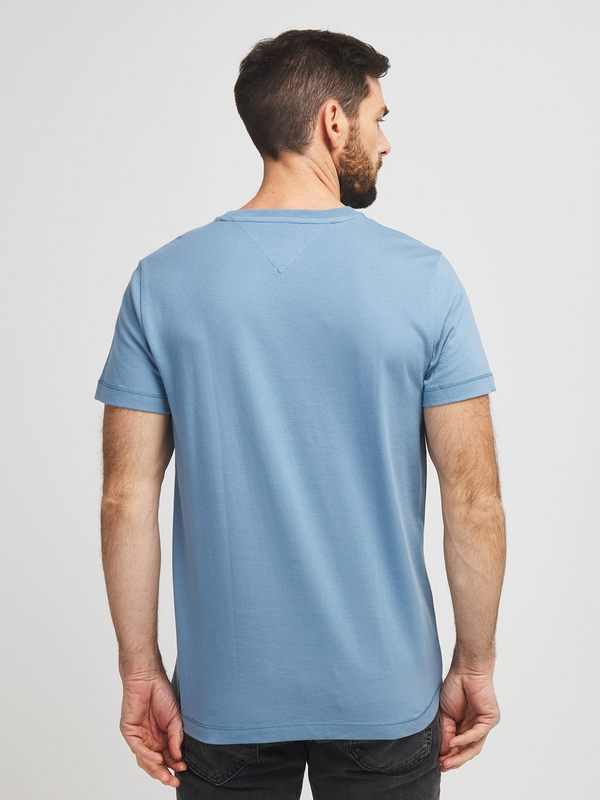 TOMMY JEANS Tee-shirt Uni 100% Coton Bleu Canard Photo principale