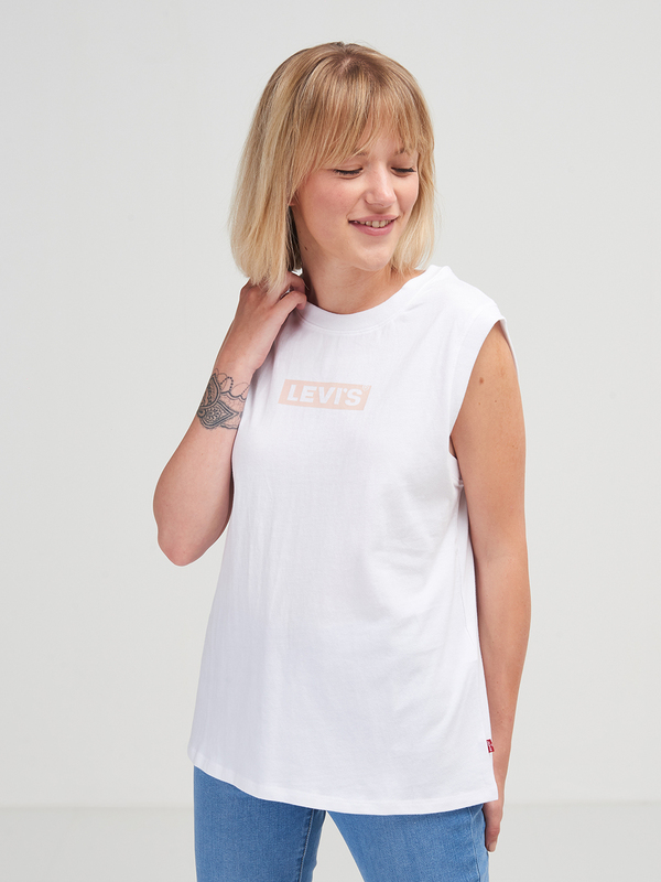 LEVI'S Tee-shirt Logo Sans Manches Blanc Photo principale