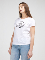 IKKS Tee-shirt Imprim 100% Coton Flamm Blanc