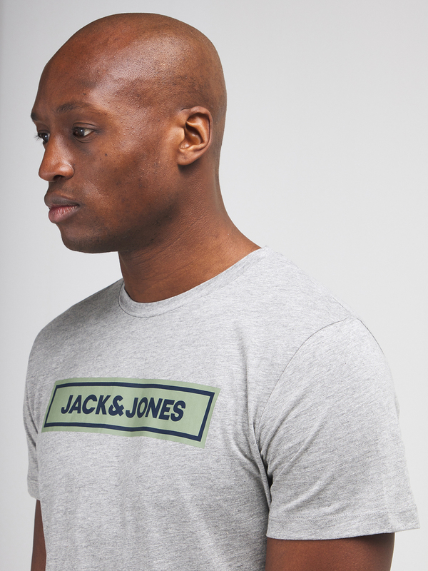 JACK AND JONES Tee-shirt Logo Gris Photo principale