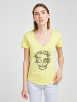 IKKS Tee-shirt Motif Plac En Micro Perles Mtal Jaune