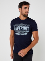SUPERDRY Tee-shirt Chin Logo Vintage Bleu