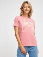 SUPERDRY Tee-shirt Logo Rose