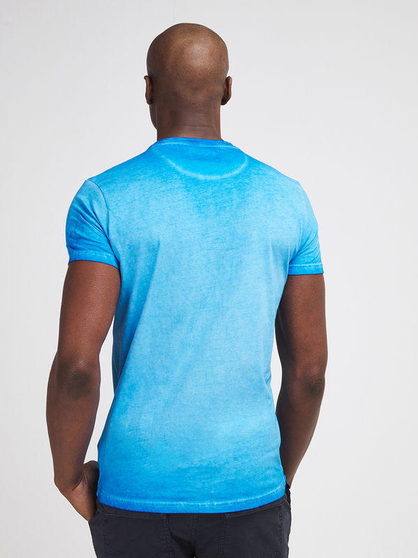 PETROL INDUSTRIES Tee-shirt Effet Dlav Bleu turquoise Photo principale