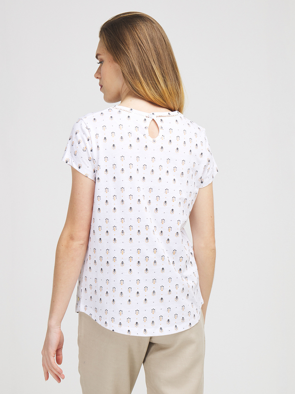 C EST BEAU LA VIE Tee-shirt Imprim En Coton/modal Blanc Photo principale