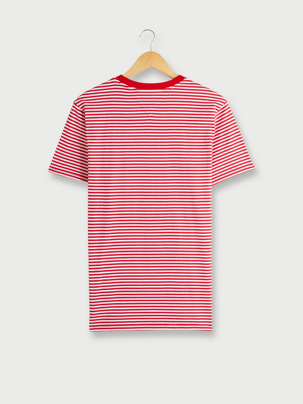 TOMMY JEANS Tee-shirt Fines Rayures Rouge Photo principale