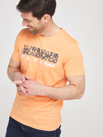JACK AND JONES Tee-shirt Logo Fantaisie Orange