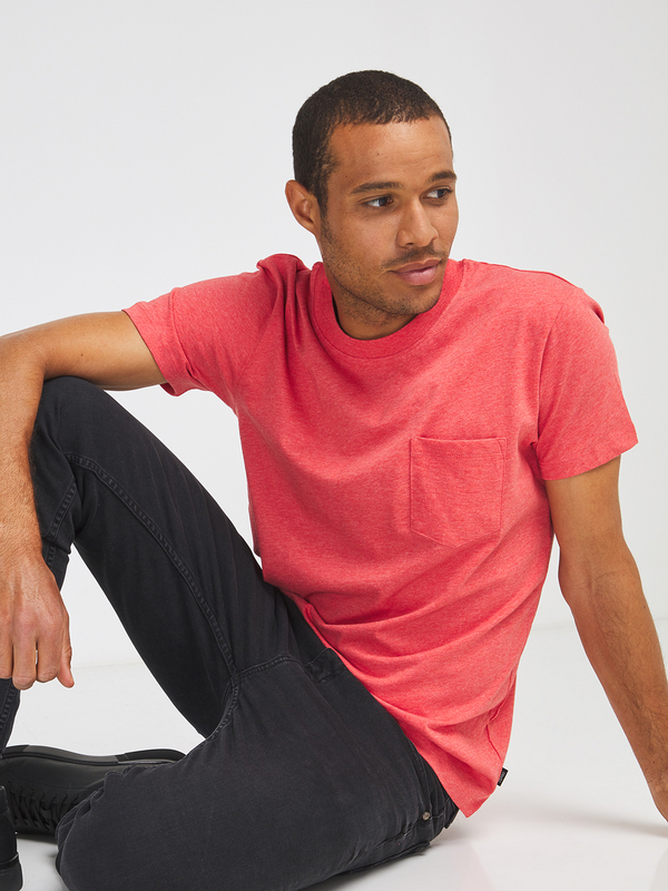 ESPRIT Tee-shirt 100% Coton Bio Uni Rouge Photo principale