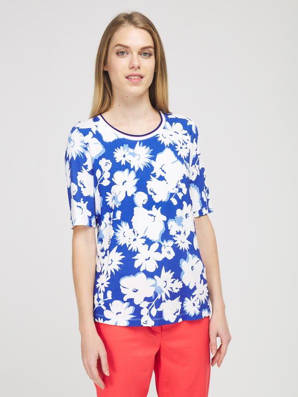 BETTY BARCLAY Tee-shirt Imprim Fleurs Bleu Photo principale