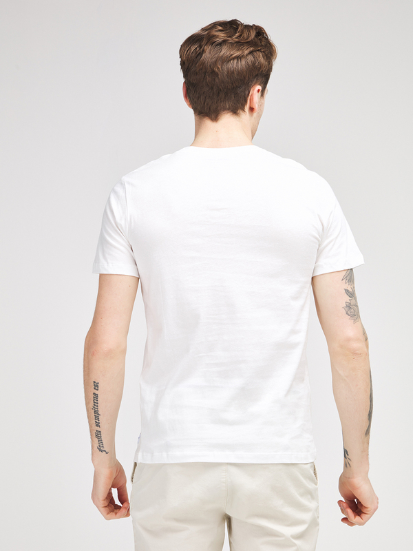 JACK AND JONES Tee-shirt 100% Coton Imprim Blanc Photo principale