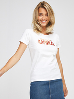 KAPORAL Tee-shirt Logo Fleuri Blanc cass