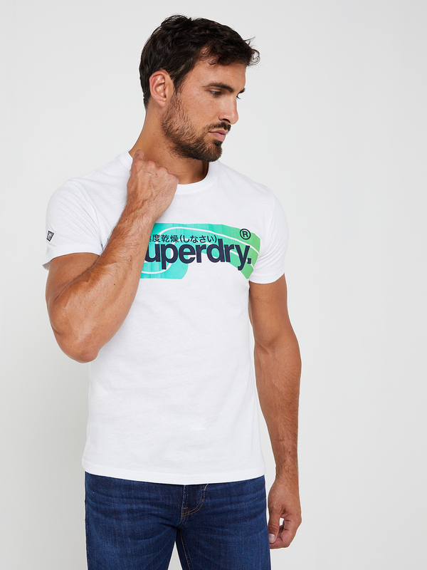 SUPERDRY Tee-shirt Logo En Relief Blanc Photo principale