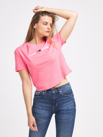 TOMMY JEANS Tee-shirt Cropped Logo Brod Rose
