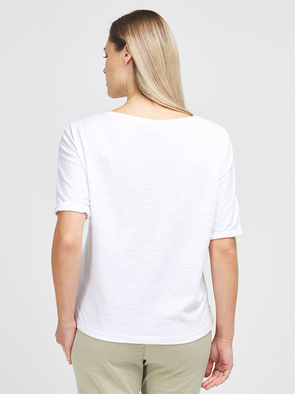 ESPRIT Tee-shirt Loose Motif Graphique Blanc Photo principale