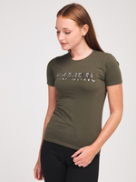 KAPORAL Tee-shirt Logo En Coton Stretch Vert kaki