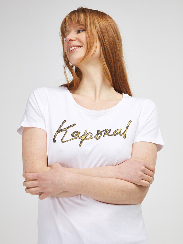 KAPORAL Tee-shirt Logo En Coton Stretch Blanc Photo principale