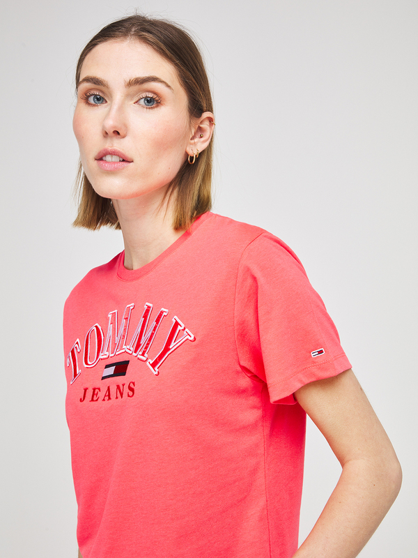 TOMMY JEANS Tee-shirt Fluide Logo Brod Rose Photo principale
