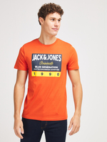 JACK AND JONES Tee-shirt Logo Orange