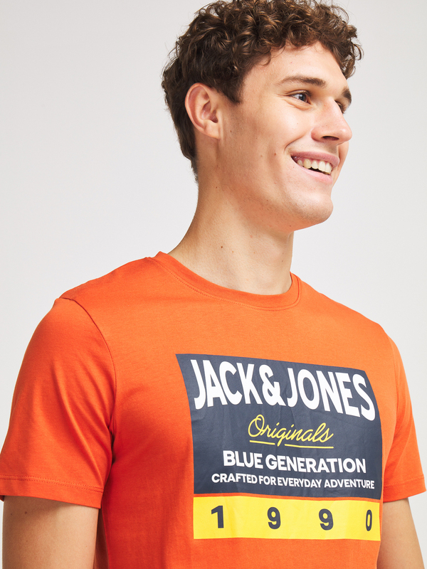 JACK AND JONES Tee-shirt Logo Orange Photo principale
