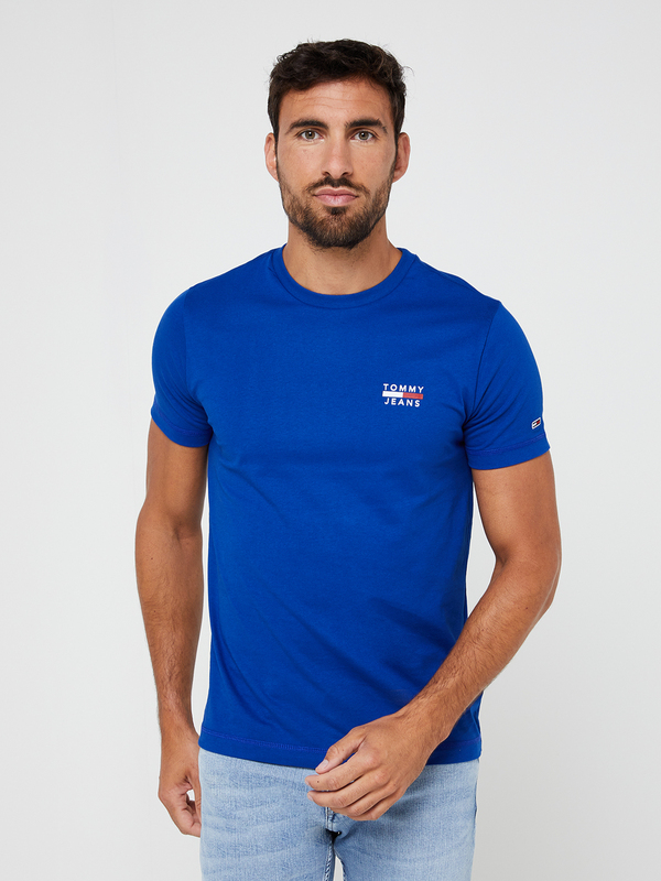 TOMMY JEANS Tee-shirt Mini Logo Coton Bio Bleu Photo principale