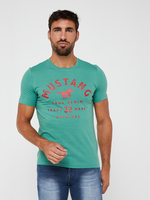 MUSTANG Tee-shirt Logo Vintage Vert