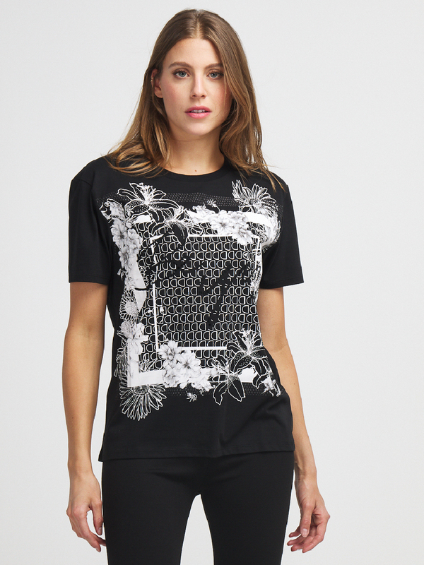 DESIGUAL Tee-shirt Imprim Strass Et Dtails Brillants Noir Photo principale