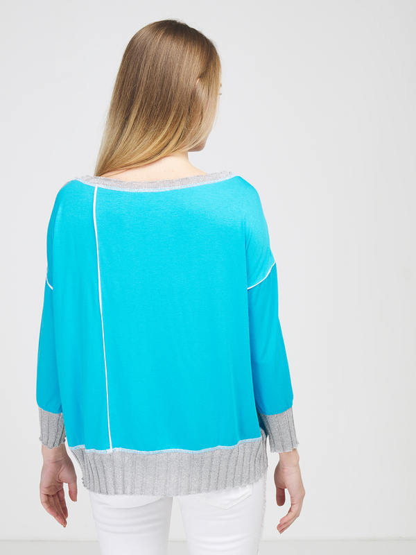 ELISA CAVALETTI Tee-shirt Avec Dtails Tricot Bleu turquoise Photo principale