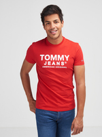 TOMMY JEANS Tee-shirt Logo Rouge
