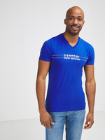 KAPORAL Tee-shirt Logo En Coton Stretch Uni Bleu