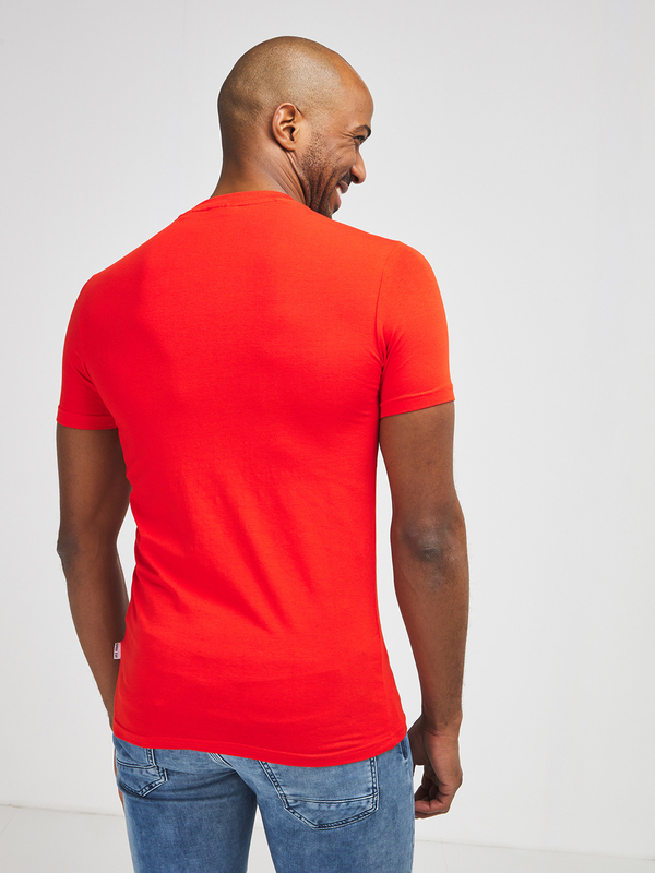 KAPORAL Tee-shirt Logo En Coton Stretch Uni Rouge Photo principale