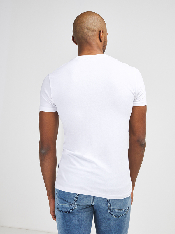 KAPORAL Tee-shirt Logo En Coton Stretch Uni Blanc Photo principale