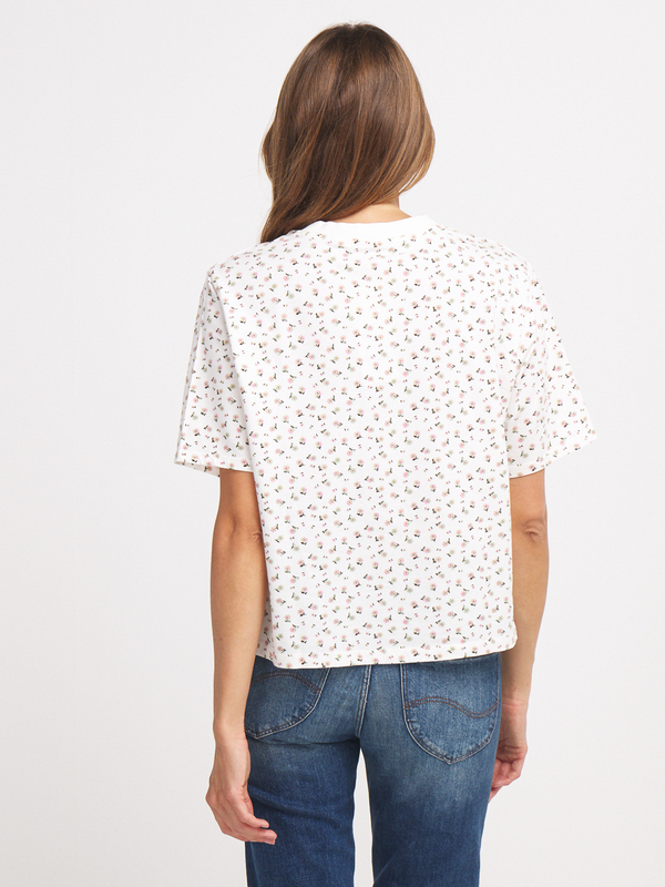 LEVI'S Tee-shirt  Cropped Imprim Fleurs Pastel Ecru Photo principale