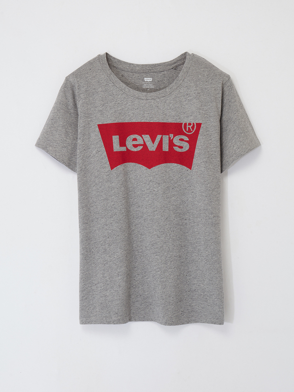 LEVI'S Tee-shirt Logo Batwings Gris Photo principale
