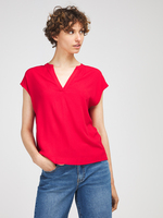 S OLIVER Tee-shirt Bimatire Uni Rouge