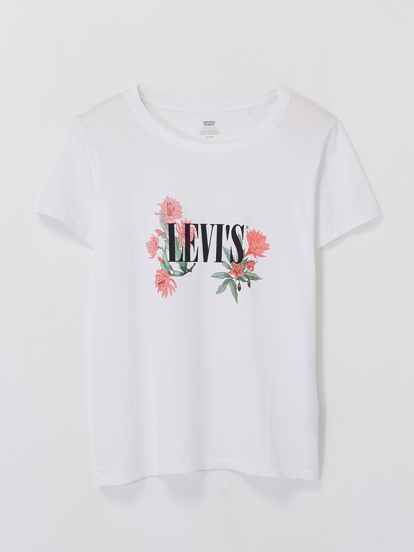 LEVI'S Tee-shirt Logo Fleuri Blanc Photo principale