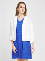 C EST BEAU LA VIE Veste Esprit Kimono En Lin Et Lyocell Blanc