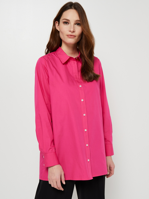 ONLY Chemise Unie Manches Longues Rose