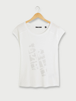 ESPRIT Tee-shirt Print Plac En Viscose Lenzing™ Ecovero™ Blanc