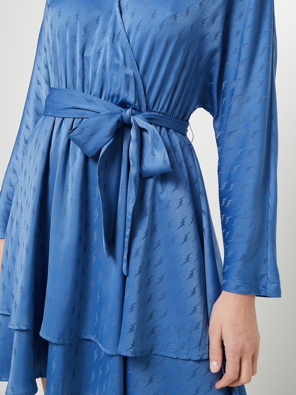 VILA Robe Ceinture, Manches Longues Bleu Photo principale