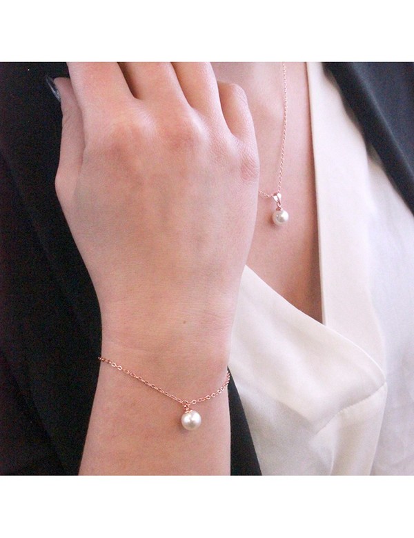 MYC PARIS Bracelet Crystal Pearl - Or Ros Et Cristal Or Ros / Cristal Photo principale