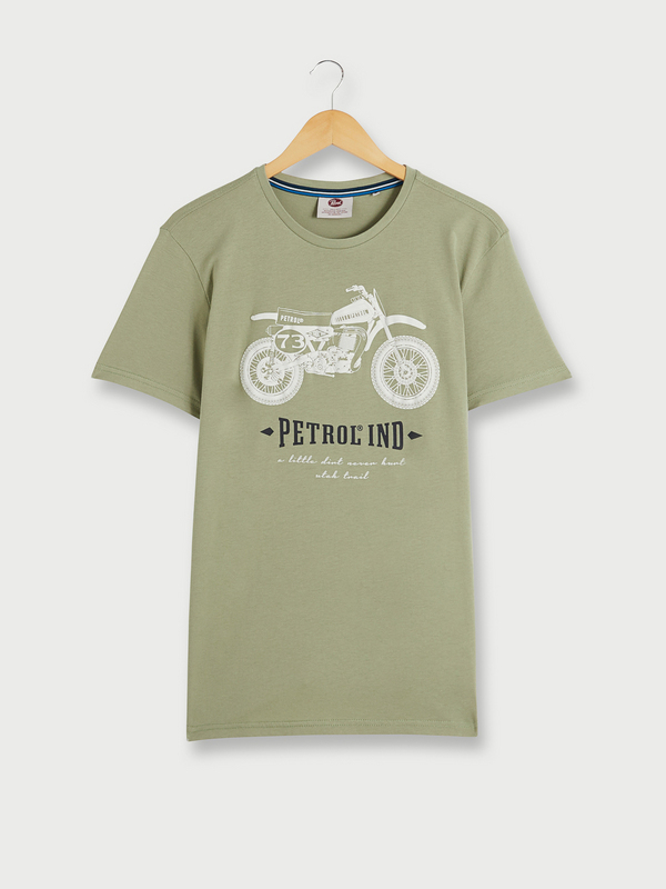 PETROL INDUSTRIES Tee-shirt Print Moto Vert