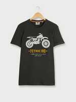 PETROL INDUSTRIES Tee-shirt Print Moto Gris fonc