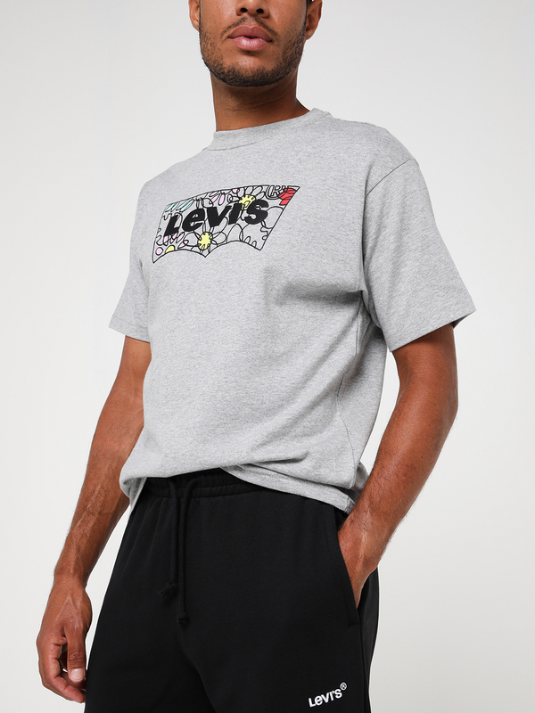 LEVI'S Tee-shirt Logo En Relief Gris Photo principale