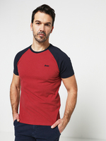 SUPERDRY Tee-shirt Manches Et Encolure Contrastes Rouge