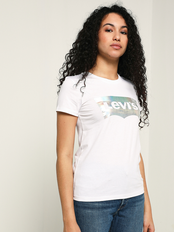 LEVI'S Tee-shirt Logo Mtallis Blanc 1018507