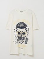 JACK AND JONES Tee-shirt  Tte De Mort + Fit Blanc